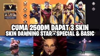 CUMA 250 DM DAPAT 3 SKIN DAWNING STAR ESMERALDA + SKIN SPECIAL DAN SKIN BASIC MOBILE LEGENDS