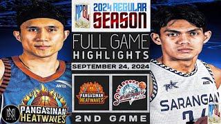 MPBL HIGHLIGHTS PANGASINAN HEATWAVES VS SARANGANI MARLINS SEPTEMBER 24 2024