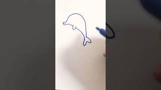 Dolphin drawing easy #shorts