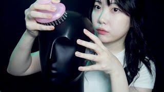 ASMR 편안하게 잠들고 싶을땐 더미헤드 지압이지  뒷부분 노토킹 Dummy Head massage