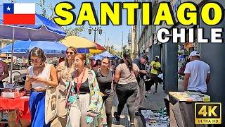  CHILE Santiago Virtual Walk 4K in the City  4K HDR 60fps