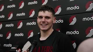 Donovan Clingan Media Availability  NBA Summer League  Portland Trail Blazers