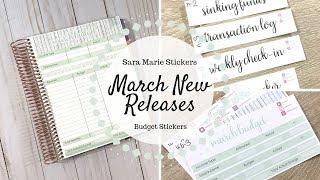 March NEW Releases  Budget Stickers  Sara Marie Stickers 