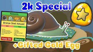 Gifted Gold Egg From Stump Snail 2k Special  Bee Swarm Smiulator