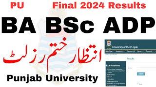 PU Annual 2024 Results ADA ADS  BA BSc Result 2024 PU  Adp result 2024 pu