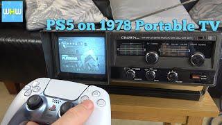 How To use a SONY PS5 on a 1978 CRT Portable TV