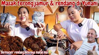 MASAK TERONGTUMIS JAMUR & RENDANG HABIS TAK TERSISA‼️Kangen makan nasi SAYA MASAK SENDIRI DI BOAT