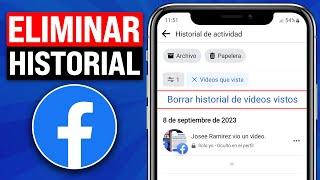 Cómo BORRAR el HISTORIAL de VIDEOS VISTOS en FACEBOOK 2024