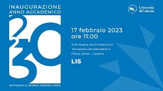 LIS - Unict 2023 - Inaugurazione 588° anno accademico