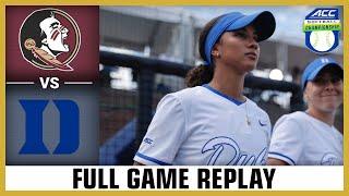 Florida State vs. Duke Full Game Replay  2024 ACC Softball Championship Finals