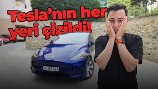 TESLA 20 GÜNDE ÇİZİLDİ MASLAK OTO SANAYİYE GİTTİM PPF YAPTIRDIM