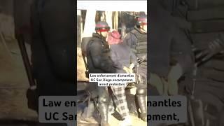 Law enforcement dismantles UC San Diego encampment arrest protestors as groups continue to protest