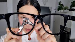 Ophthalmologist does important tests for your eyes & glasses ASMR