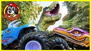  DINOSAUR MONSTER TRUCK ADVENTURES  MEGA COMPILATION