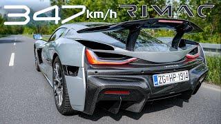 RIMAC Nevera 1900hp  Brutal 100-200 kmh accelerations  Automann in 4K