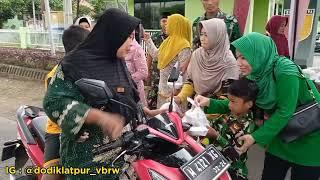 Dodiklatpur Rindam VBrw Persit dan TK Kartika IV-94 Bagi-bagi Takjil Gratis @dodiklatpur_vBrawijaya