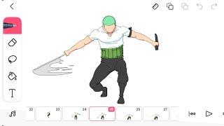 FlipaClip - Easy way to Animate Roronoa Zoro in flipaclip