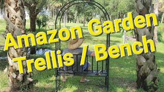 Amazon Metal Garden Trellis  Bench