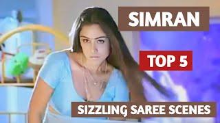 Simran      Top 5     Sizzling Saree Scenes Of Simran