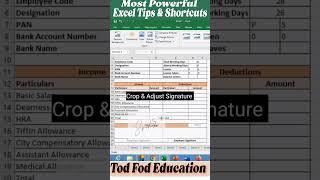 how to insert signature in #microsoft #excel #msexcel #shorts #computer #education