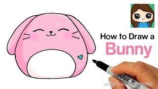 How to Draw a Cute Bunny EASY  Squishy Squooshems