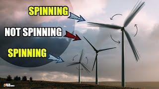 Why do some wind turbines spin as others nearby stand still ?