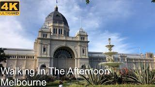 Walking From Royal Exhibition Building To Parliament House  Melbourne Australia  4K UHD