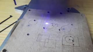Chiński laser 500mW pierwsze próby. China laser first engraving 