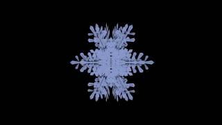 The rotation of the snowflakes.Footage