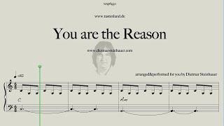 You are the Reason  -  Easy Piano