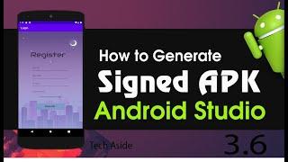 Android Studio Tutorial How to Generate Signed APKExport in Android Studio 3.6-Tech Aside