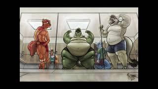 Fat furs 18  Mazaku  Running from Corpulence Weight gain comics