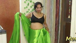 Big Aunty Saree Wearing Vlog  Glamorous saree look  Morden Saree Wearing Style Sneha Beauty