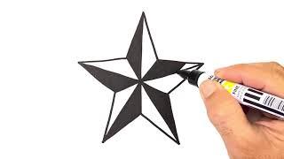 How to Draw a STAR 3D easy