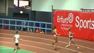07.01.2012 Erfurt U18 Cindy Raabe 1.Platz 60m 786sec Januar 2012