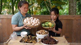 Harvested a lot of chicken eggs Cooked delicious dishes with my daughter - Luu Linh Family