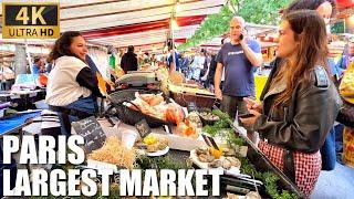 PARIS 4K BEST LARGEST TRADITIONAL MARKET IN PARIS 4K60 FPS HDR 10SEPTEMBER2024