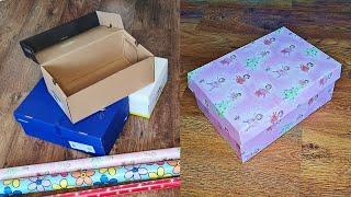 How to wrap a shoe box for a gift