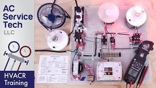 Teaching HVAC ELECTRICAL Wiring Components Troubleshooting to Students using a Training Board