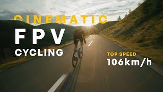 Cinematic FPV  Cycling Downhill  Canyon Aeroad