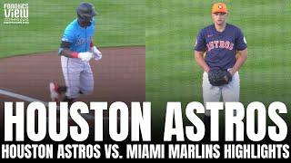 Houston Astros vs. Miami Marlins Spring Training Game Highlights  Vidal Brujan Homer for Miami