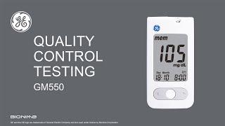 GE GM550-Quality control testing