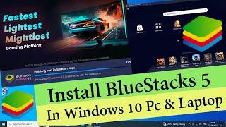 How to Download & Install BlueStacks 5 In Windows 10  Pc & Laptop me BlueStack Ko Kaise Install Kre