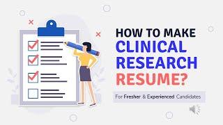 How to Make an incredible Clinical Research Resume?