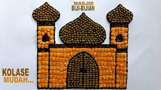 cara mudah membuat masjid dari biji bijian - How to Make a Mosque Collage from seeds