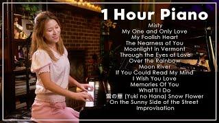 1 Hour Elegant Jazzy Piano by Sangah Noona  Relaxing Piano for Sleep Study Work