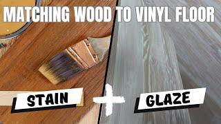 STAINING WOOD TO LOOK LIKE VINYL FLOORING - HOW TO GLAZE - STAINING TIPS AND TRICKS DIY GLAZING