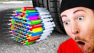 Tire Crushing Objects Satisfying