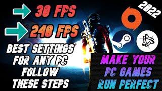 Make All Your PC Games Run PERFECT & SMOOTH  More FPS & Fix Stutter  2022 