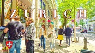 Switzerland Zurich  Luxury area Beauty of Centre and Shopping street + Flea Market 4K 60fps